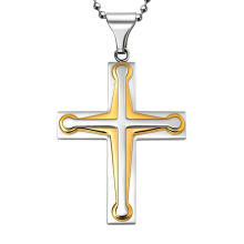 Hdx Gold Steel Three Cross Jewelry Pendant